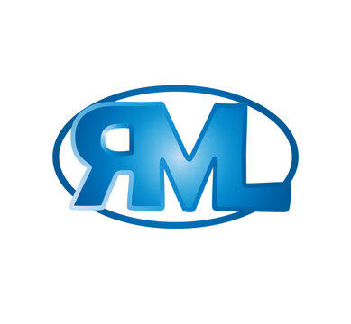 RML blue logo desing