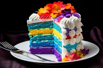 Obraz na płótnie Canvas rainbow cake