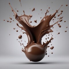 Chocolate Milk splash 3d realistic