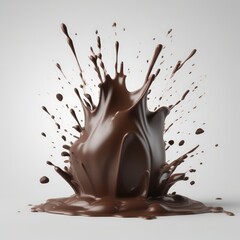 Chocolate Milk splash 3d realistic