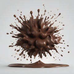 Chocolate Milk splash 3d realistic