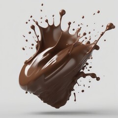 Chocolate Milk splash 3d realistic