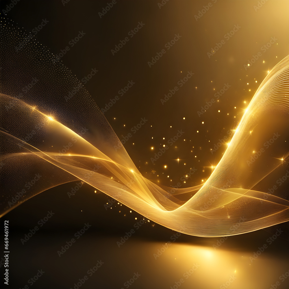 Wall mural golden abstract background