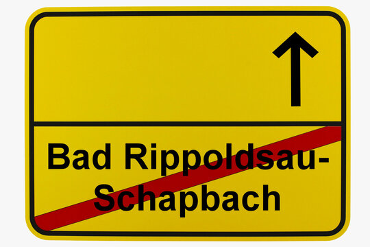 Illustration eines Ortsausgangsschildes von Bad Rippoldsau-Schapbach in Baden-W&uuml;rttemberg	