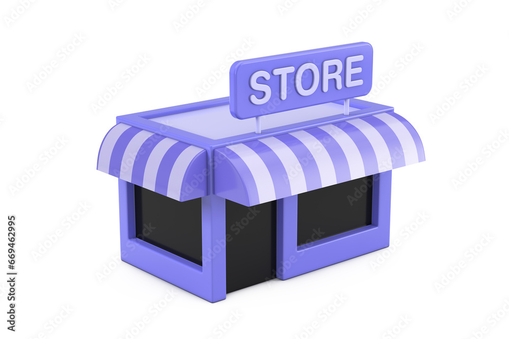 Poster Store or Shop Web UI Mini Icon. 3d Rendering