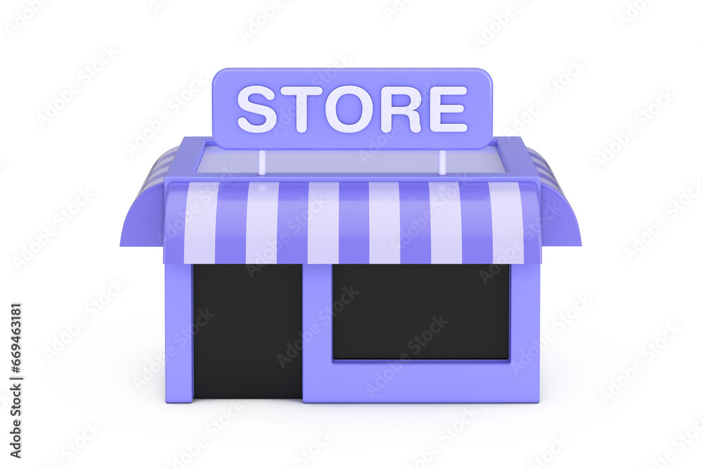 Poster Store or Shop Web UI Mini Icon. 3d Rendering