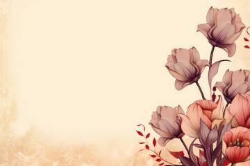 Tranquil Flower pastel background. Summer nature. Generate Ai