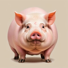 Chubby Piggy: Simple Backdrop Emphasizes Adorability