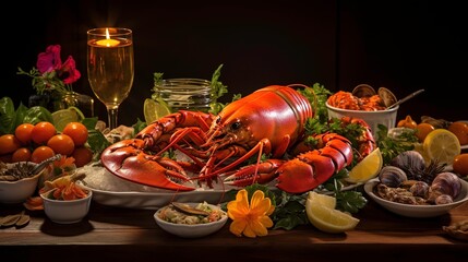 fresh seafood lobster