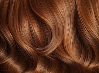 Fototapeta premium brown hair wavy texture, in the style of sleek and stylized