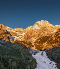 beautiful sunrise over the mountains