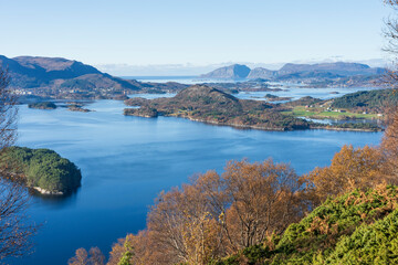 View of islands at the coast of Sunnmore, Norway