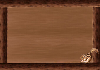 可愛いリスのフレーム