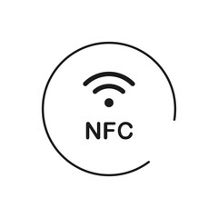 NFC technology. Contactless, wireless payment. Contactless wireless pay. Near field communication