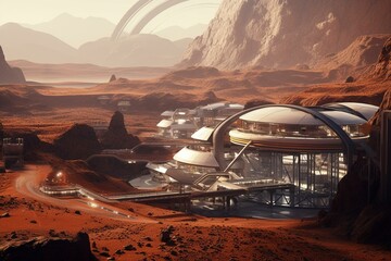 A station on Mars designed for transforming the planet's environment to make it habitable for humans. Generative AI