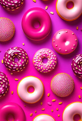 simplicity graphic design of donuts