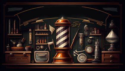 simplicity design of barbershop banners