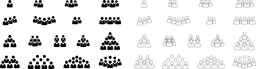 People group icon. Team of worker. User profile symbol. Group of people or group of users. Persons symbol. Vector.