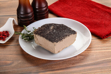 Delicous liver pate snack appetizer