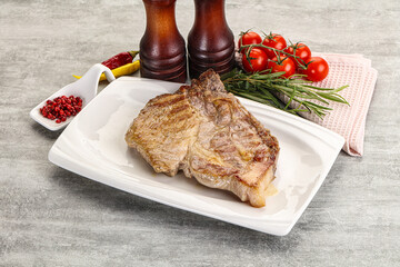 Grilled pork neck juicy steack