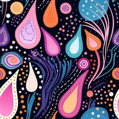 Whimsical Polka Dot Fantasy Pattern
