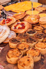 Traditional Mallorcian Baked Food at a Market