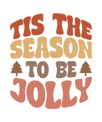 Tis the season to be jolly retro Christmas t shirt. Christmas t shirt deign. 