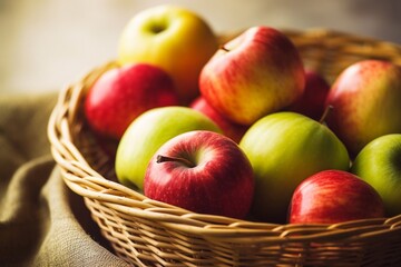 apples in a basket generated by ai