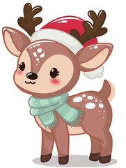 reindeer and santa claus