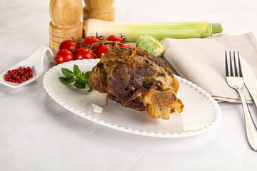 Baked Lamb shank with bone