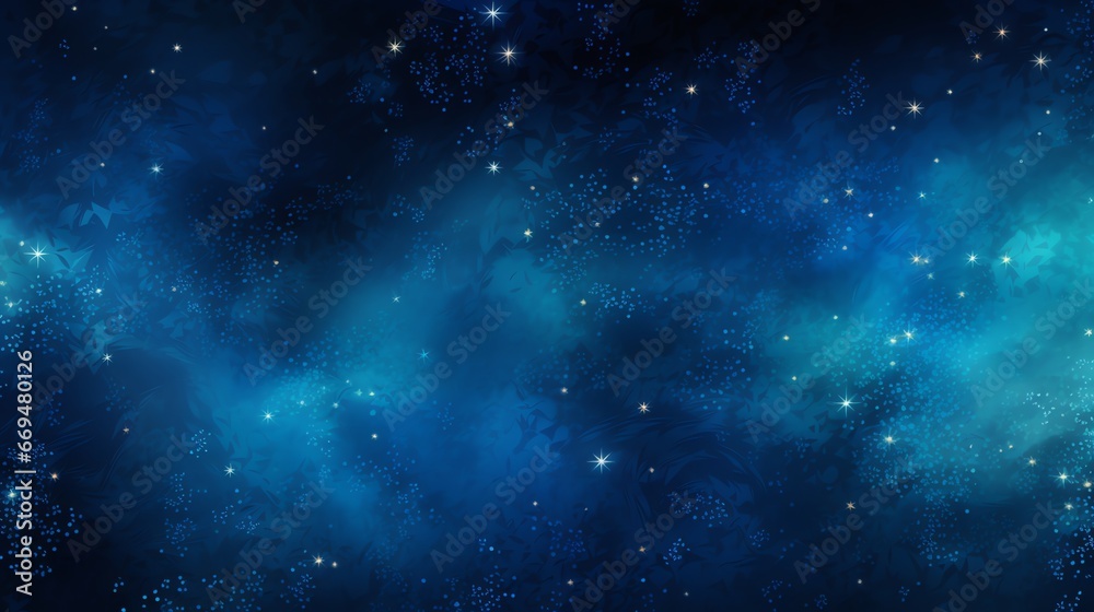 Wall mural abstract blue space background with stars and nebula