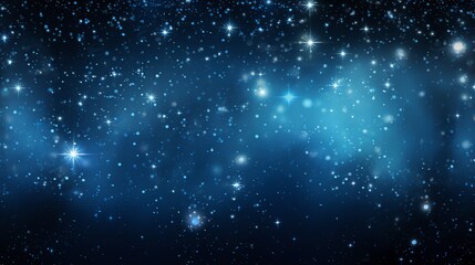 Obraz premium Abstract blue space background with stars and nebula