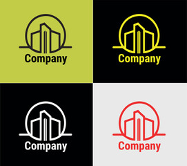 building logotype, elements color variation abstract icon. Modern logotype, business template.
