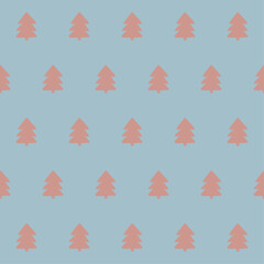 Seamles christmas tree pattern for packing winter holiday gifts.  - 669482105