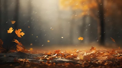 Foto op Plexiglas Autumn scenery   generative AI © No34