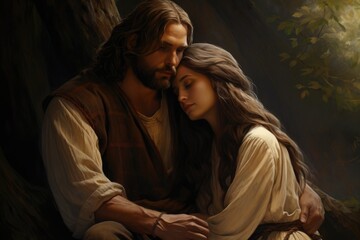 Jesus and Mary Magdalene, redemption and faithfulness