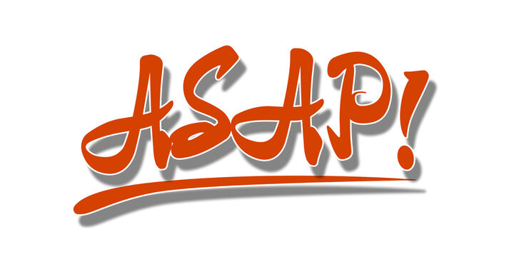 ASAP word isolated on white background