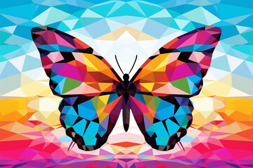 WPAP Stail Flying Butterfly