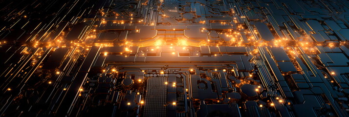 neural synapses and electrical sparks within your circuit board, emphasizing the dynamic and interconnected nature of these elements.