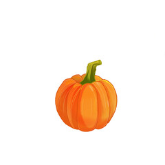 Pumpkin. Cartoon, Orange 