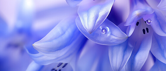 Intricate macro shot of a Bluebell flower.