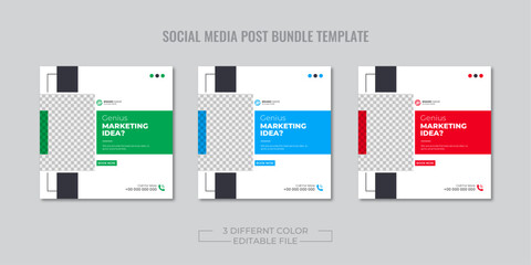 Creative  marketing social media post template - obrazy, fototapety, plakaty