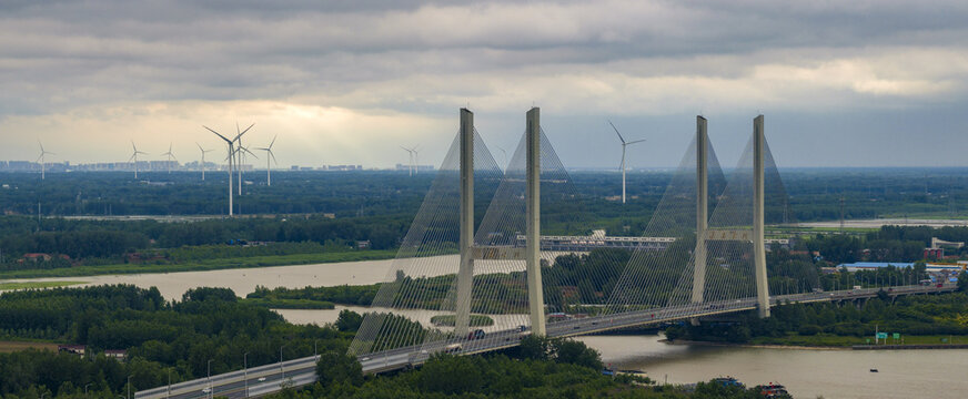 The beijing-hangzhou grand canal in jiangsu province huaian section of cross-strait scenery