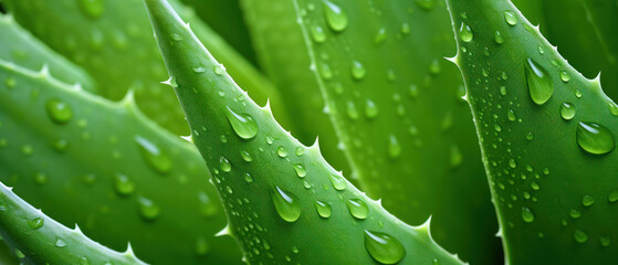 Macro shot of aloe vera.