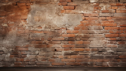 Brick wall grunge texture background, Generative AI