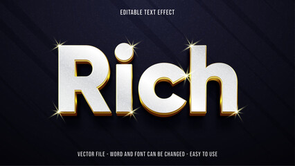 Editable shiny gold text effect, luxury text style