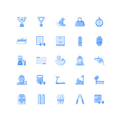 gym icon set