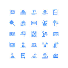 real estate icon set
