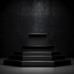 dark  podium with  background