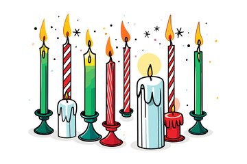 Christmas glowing candles